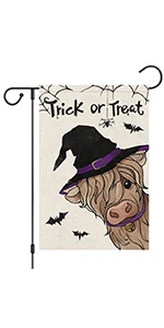 trick and treat garden flag