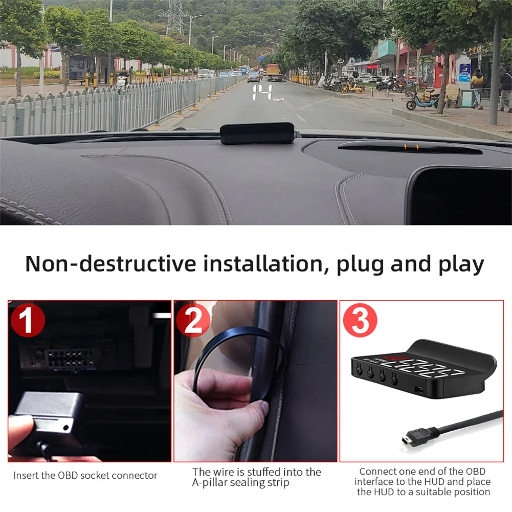 OBD2 HUD ڵ  ÷  ӵ , º ǻ  , ڵ ӵ , ڵ ׼