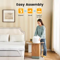 JHK 3 Inch with Fabric Cover Gel Memory Foam Mattress Topper Full Size Cooling Mattress Soft and Breathable Bed Topper 6