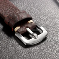 Bracelet de montre en cuir véritable fait à la main, vieux marron noir 18mm 20mm 22mm, Bracelet Vintage souple pour hommes, première couche en peau de vache, SmartWatchband 4