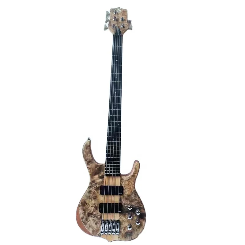 

Neck Thru Bass Guitar Active Pickups 5 strings Electric Bass Guitar
