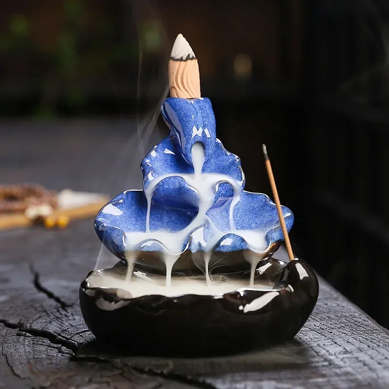 

Ceramic Reflux Incense Incense Burner Ornaments Creative Lotus Reflux Incense Burner Sandalwood Burner Home Decorations