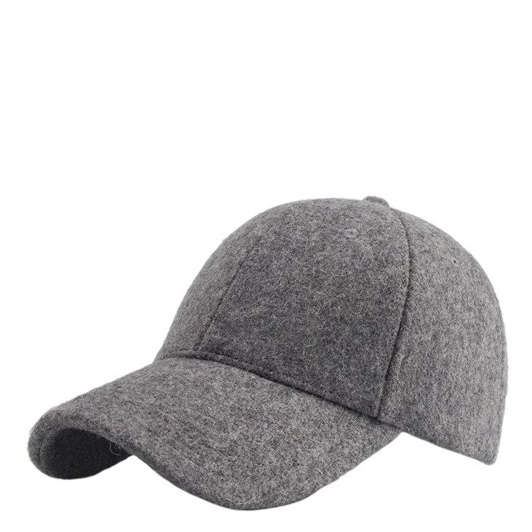 Women Baseball Cap Autumn and Winter Thickened Keep Warm Fashion Trucker Cap Solid Color