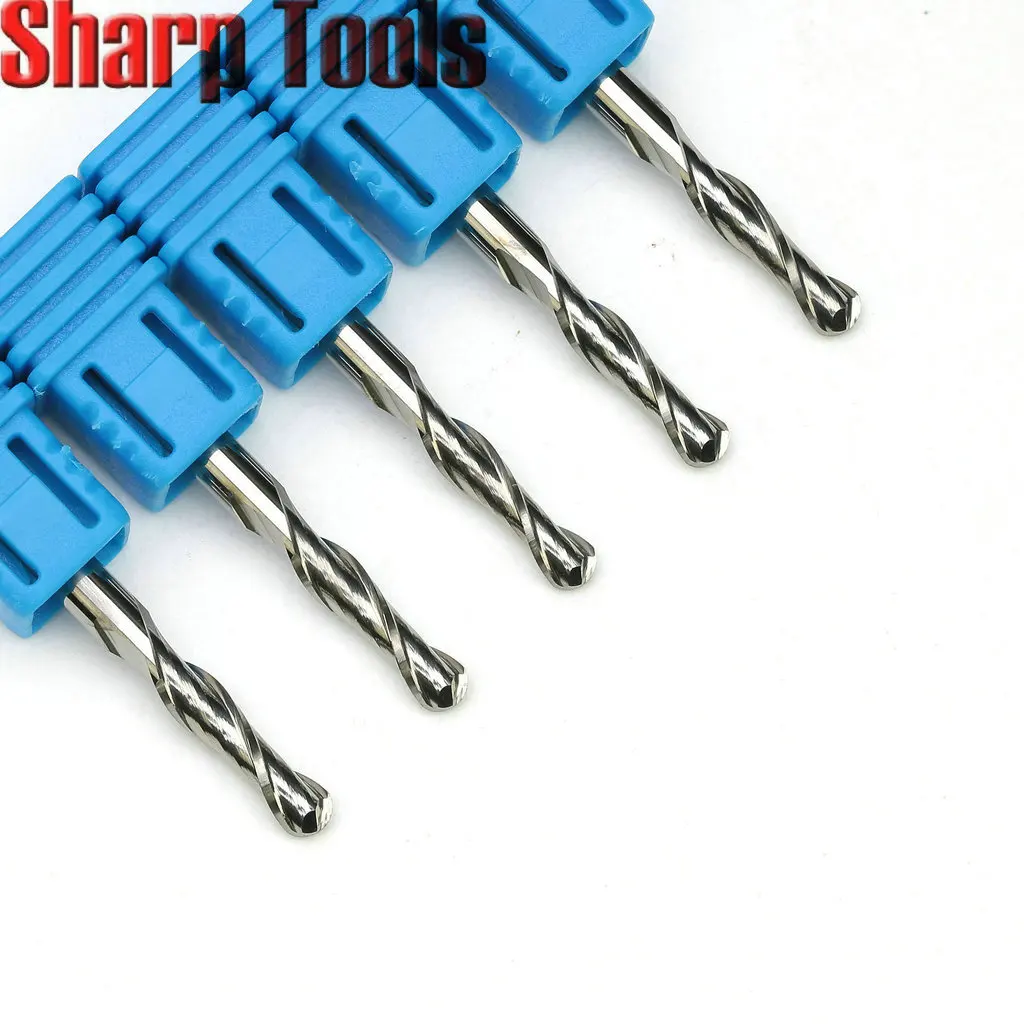 

1pc 4mm Shank 2 Flute Ball Nose Endmill Spiral Tungsten Carbide Router Bit for Wood Carving 3D Engraving Milling Cutter CNC Tool