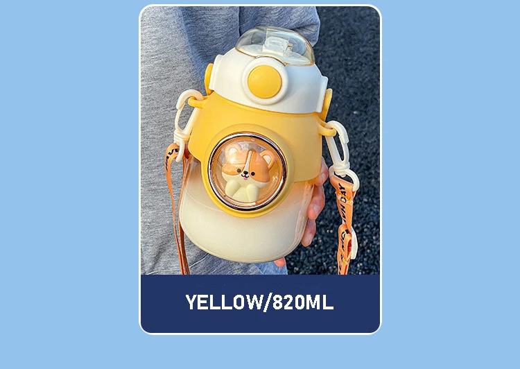 Water Bottle Children's Space Capsule Plastic Large 9 820ml Children's Water Bottle Space Capsule Plastic Large