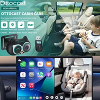 Ottocast Cabin Care Беспроводной адаптер Carplay Детская автомобильная камера для заднего сиденья 1080P 150 °   Широкоугольный монитор заднего сиденья ночного видения