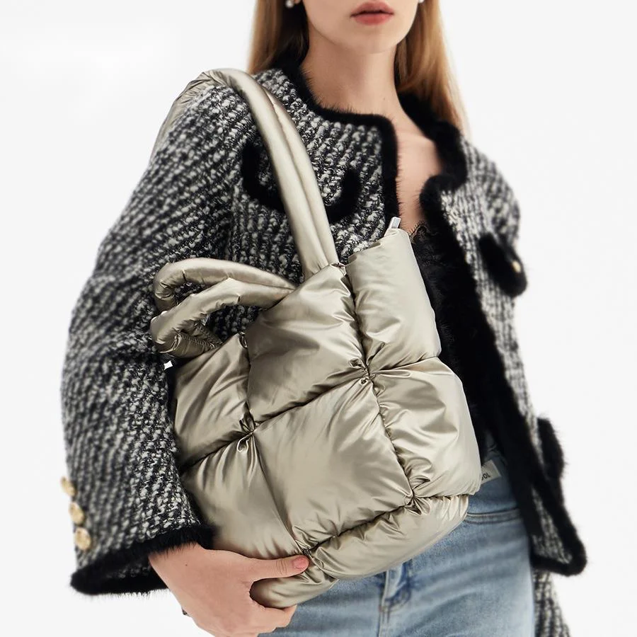 Borsa a mano, nuovo modello sul mercato, borsa da donna imbottita di alta qualità, alla moda e classica, semplice, spazio, tinta unita, morbida, a quadri, borsa a tracolla imbottita_voghion.com