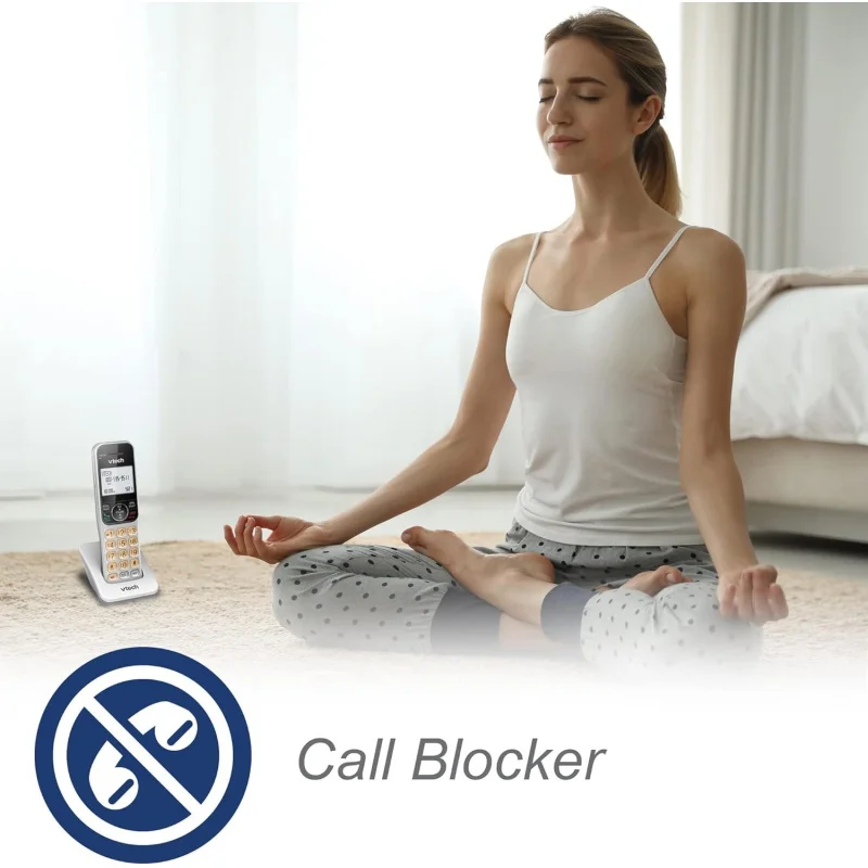 VG208-2 DECT 6.0 2-Handsets Corded/Cordless Phone for Home with Answering Machine, Call Blocking, Caller ID
