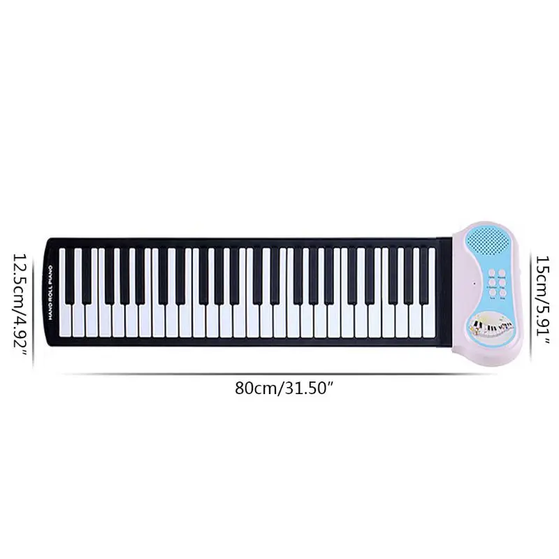 

37 клавиш, свернутая портативная электронная клавиатура для фортепиано, гибкая детская клавиатура для фортепиано