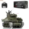 1/16 HENG LONG RC Tank 7.0 Upgraded M4A3 Sherman 3898 Metal Tracks Barrel Recoil Gearbox Idler Smoke Unit Engine Sound TH17673 2