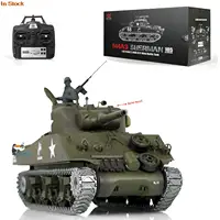 1/16 HENG LONG RC Tank 7.0 Upgraded M4A3 Sherman 3898 Metal Tracks Barrel Recoil Gearbox Idler Smoke Unit Engine Sound TH17673 2