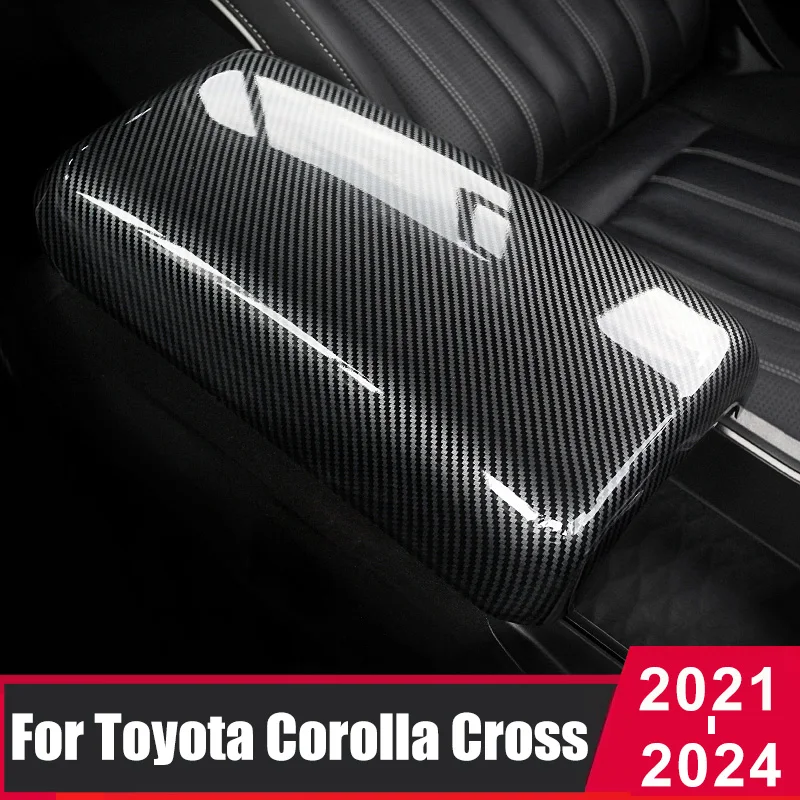 Car Styling Abs Center Console Armrest Box Protection Cover Trims For Toyota Corolla Cross Xg10 2021 2022 2023 2024 Accessories