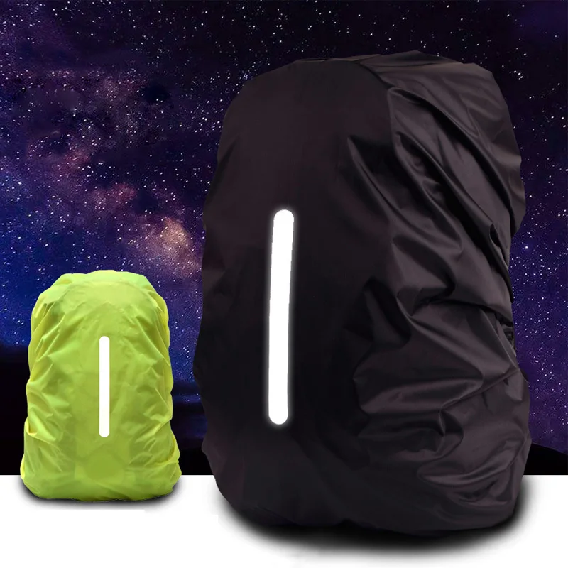 Backpack Cover Reflective Waterproof 20L-100L Outdoor Night Cycling Safety Light for Camping Hiking