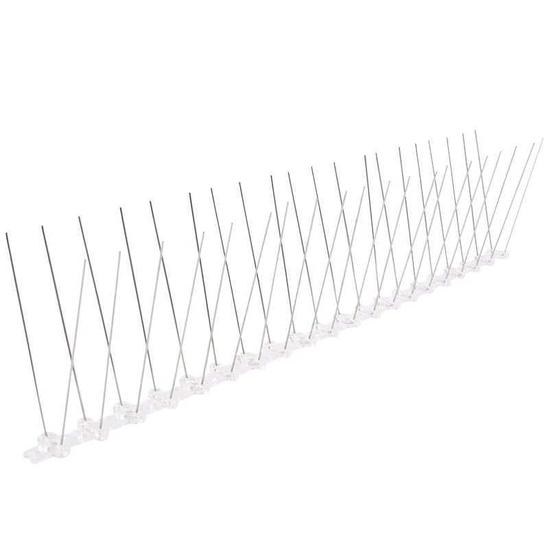 

10 Pcs/Box Bird Spikes, Stainless Steel Bird Deterrent Spikes Cover For Fence Railing Walls Roof Yard