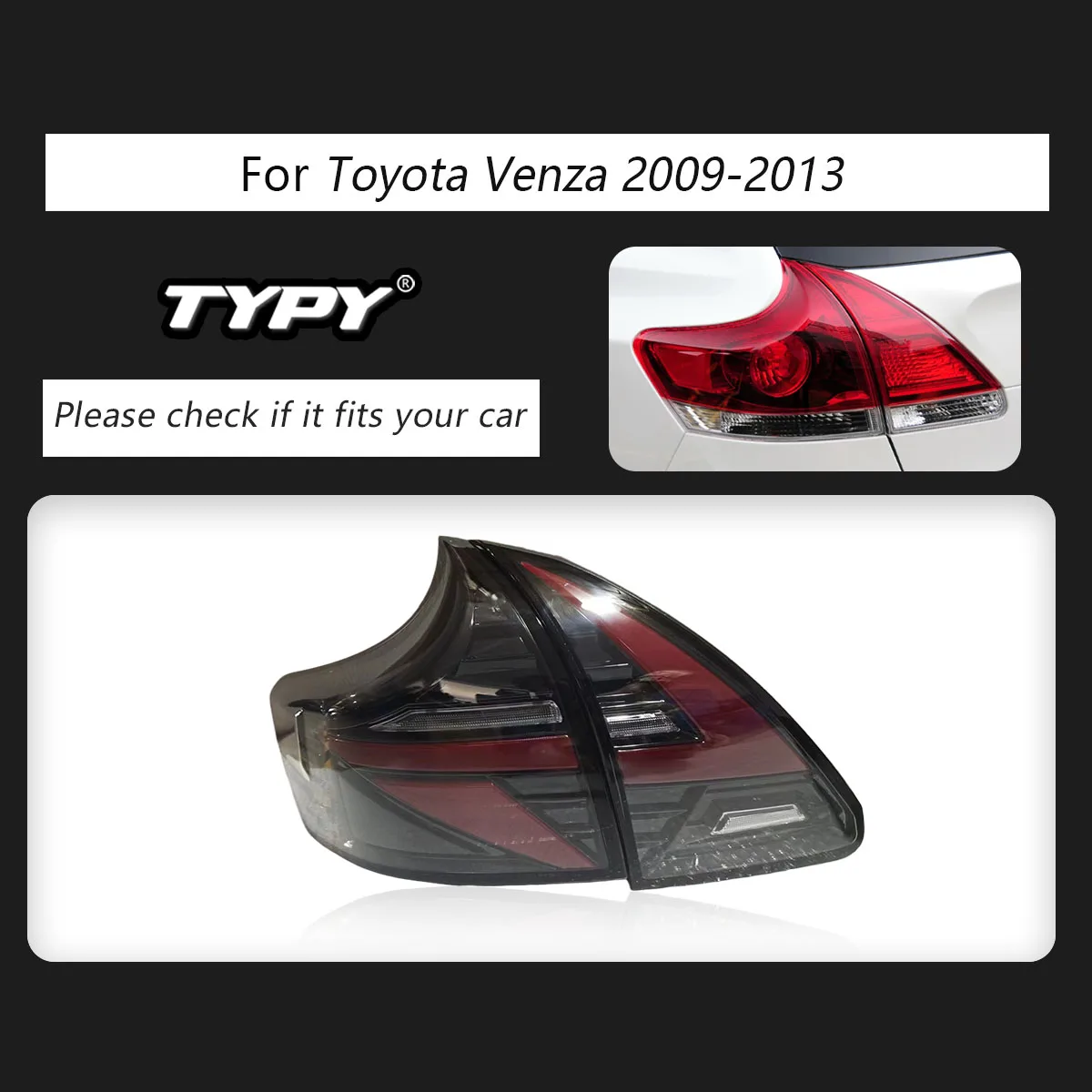 Halogen Tail Light Assembly For 2009-2012 Toyota Venza - Driver Side (815600T010)