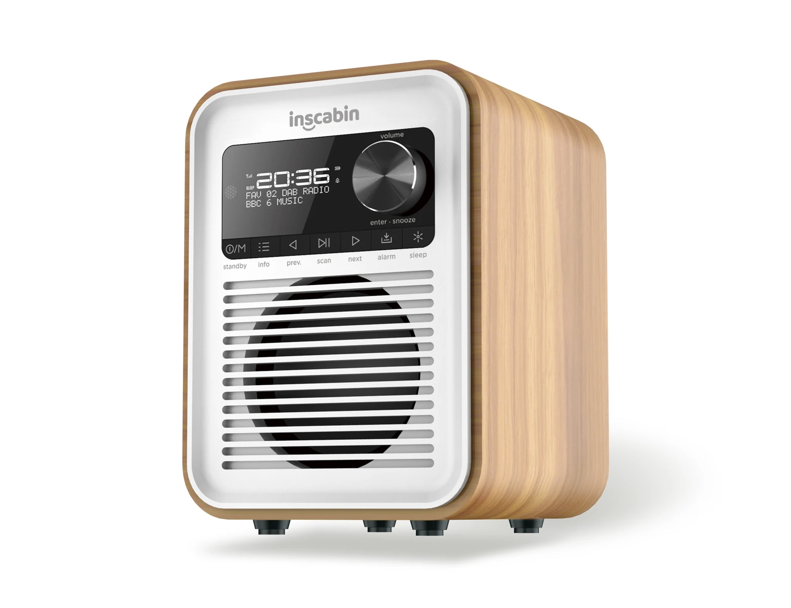 InscabinD6DABRadioPortableWirelessSpeakerwithBluetoothFMRadio