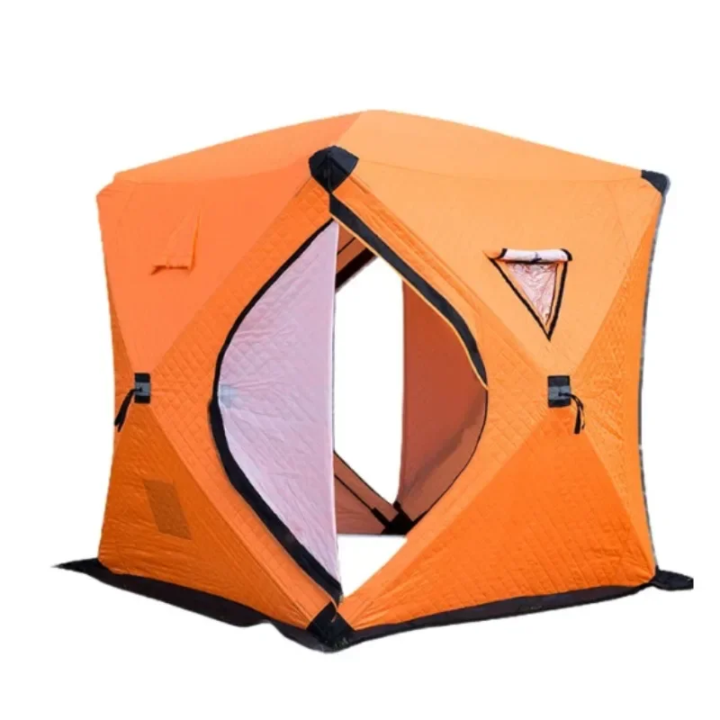 

Ice Fishing Tent Equipment Winter Thickened Cotton Padded Warm-Keeping and Cold-Proof Wind and Snow Single Three Four