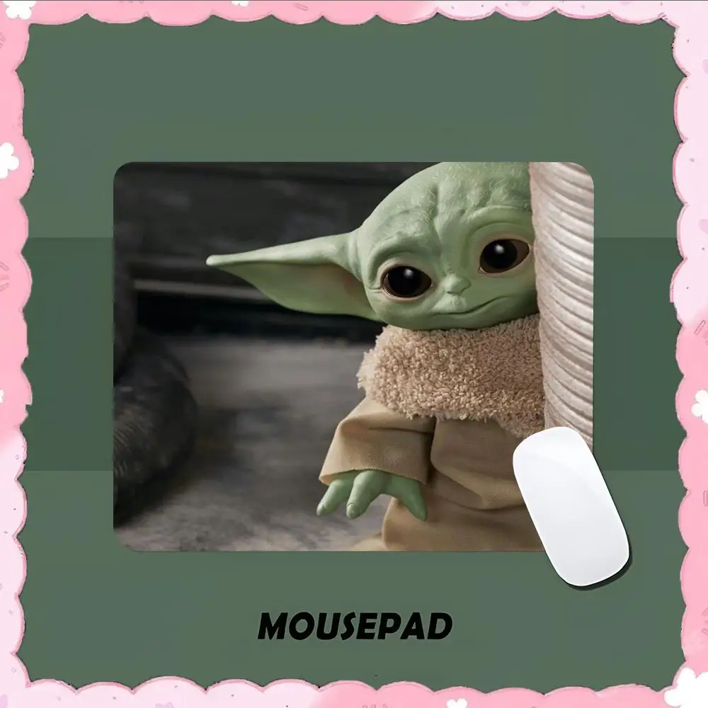 The Mandalorian Baby Yoda Star Wars Inspired Art Custom PC Mouse Pad Desk Mat