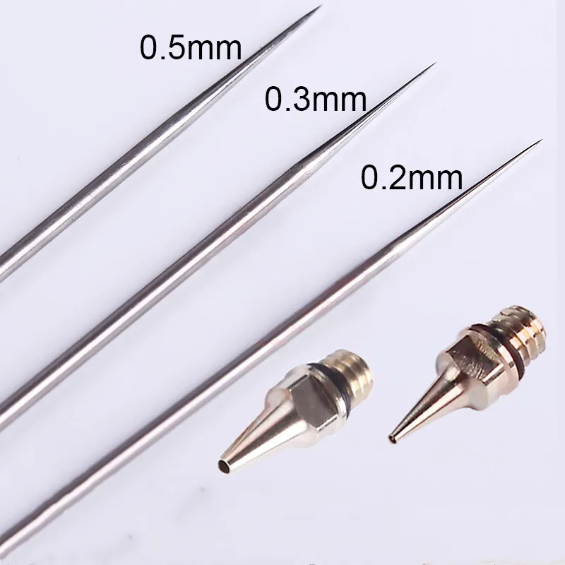 

0.2/0.3/0.5mm Airbrush Nozzle Needle Replacement Parts for Airbrushes Spray Gun Model Spraying Paint Sprayer Tool Accessories
