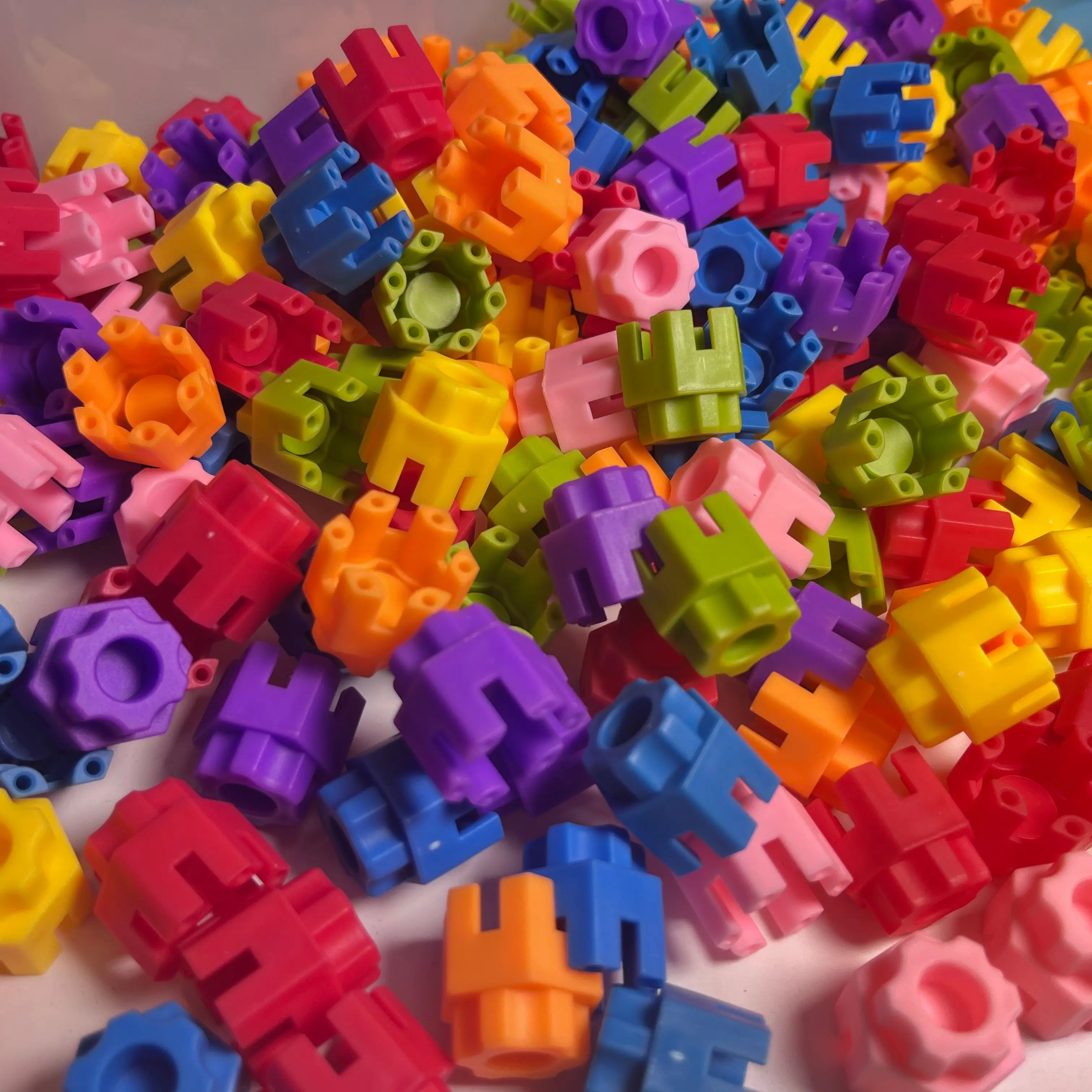 Hexagonal Building Blocks Large Particles Building Blocks Toys Assembling Splicing And Creative In Six Dimensio building blocks toys