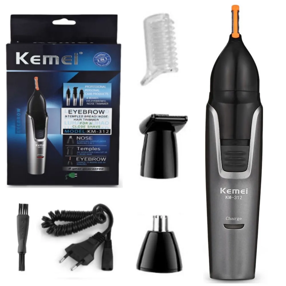 

3in1 rechargeable nose trimmer beard trimer for men micro shaver eyebrow nose hair trimmer for nose and ear cleaner grooming set