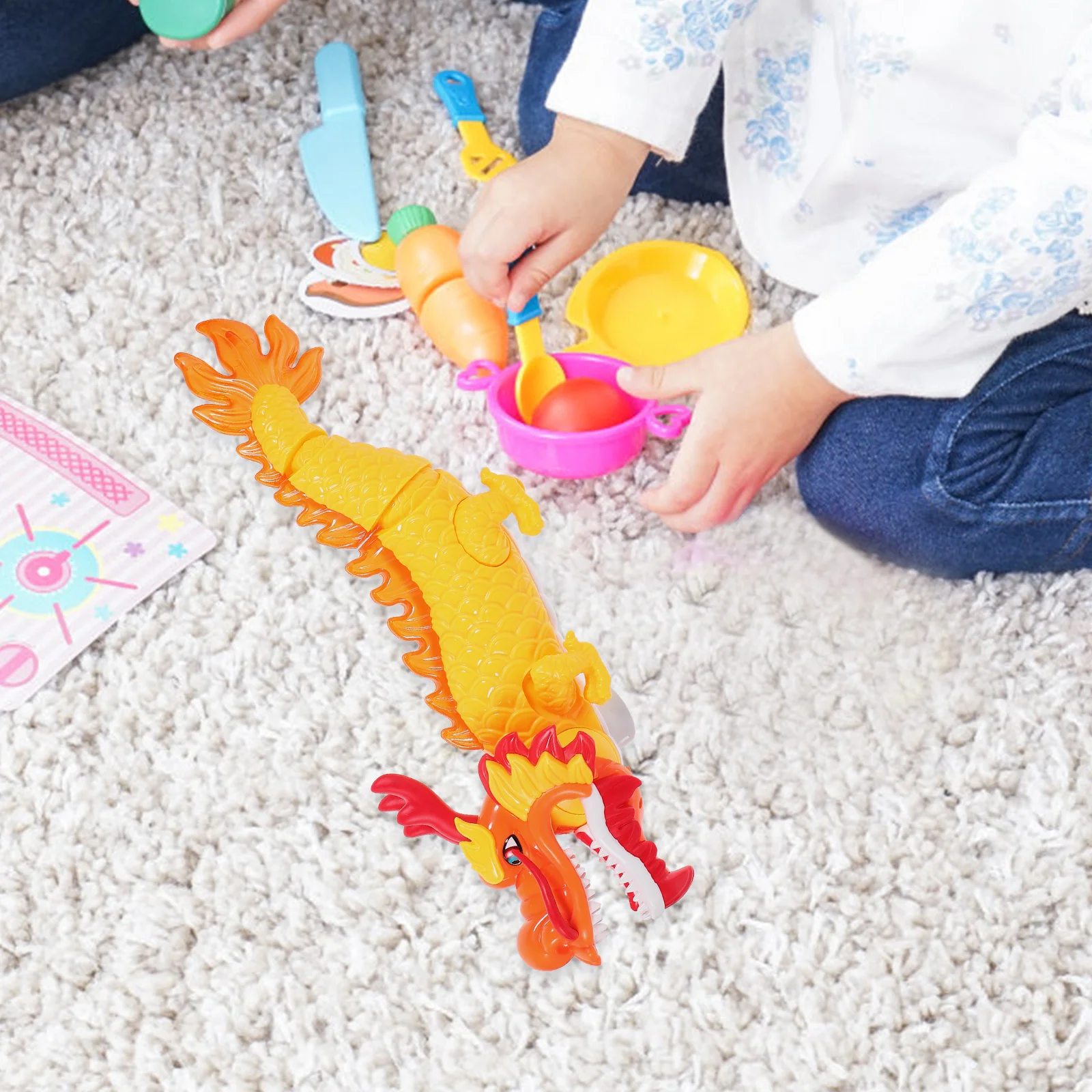 Electric Toys Musical Traditional Chinese Dragon No New Year Decoration Plastic Shaped With Light 6