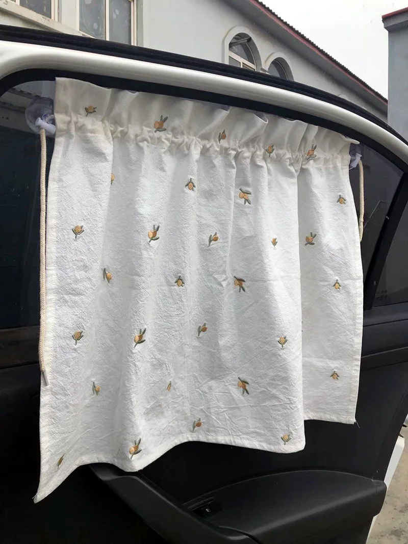Baby Auto Vorhang Sonnenschutz Sonnenschutz für Kinder UV schützen Fenster vorhang kawaii bestickte Bären wagen Zubehör – Detail 1