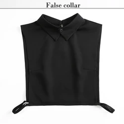 Elegant White Detachable Shawl Collar Accessory (04 black)