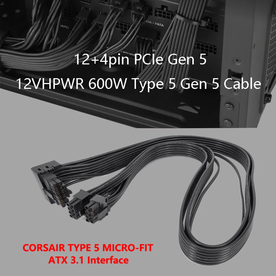 For Corsair SF1000 SF850 SF750 Platinum Type 5 PSU 12+4Pin PCIE