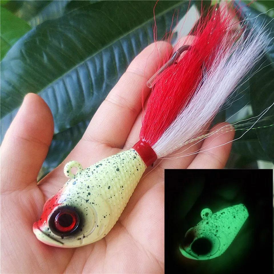 

Swolfy 1pcs Jig Head Hook 85g165g Fishing Jig Head Double hook Jig Fishing Lure Soft Worm Hook Assist Hook Jig