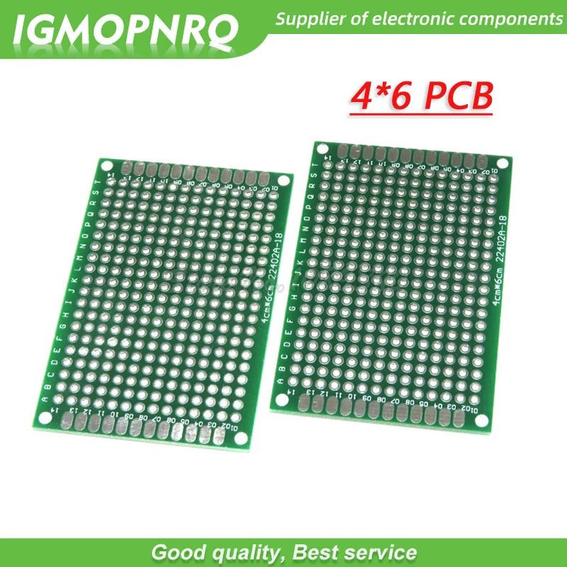 5PCS 4x6cm 4*6 4cmx6cm 양면 프로토타입 PCB diy 범용 인쇄 회로 기판