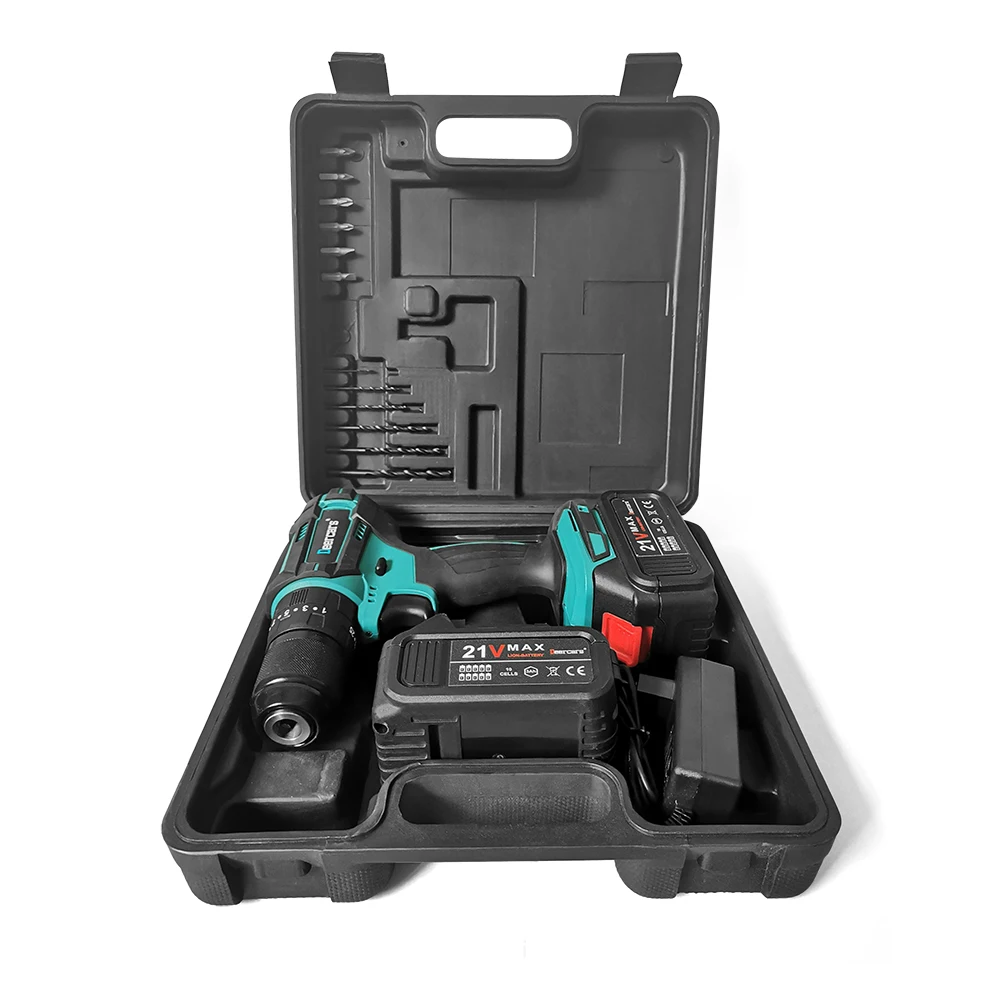 18V-21V Cordless Drill Toolbox Set 13PC Home Electric Screwdriver