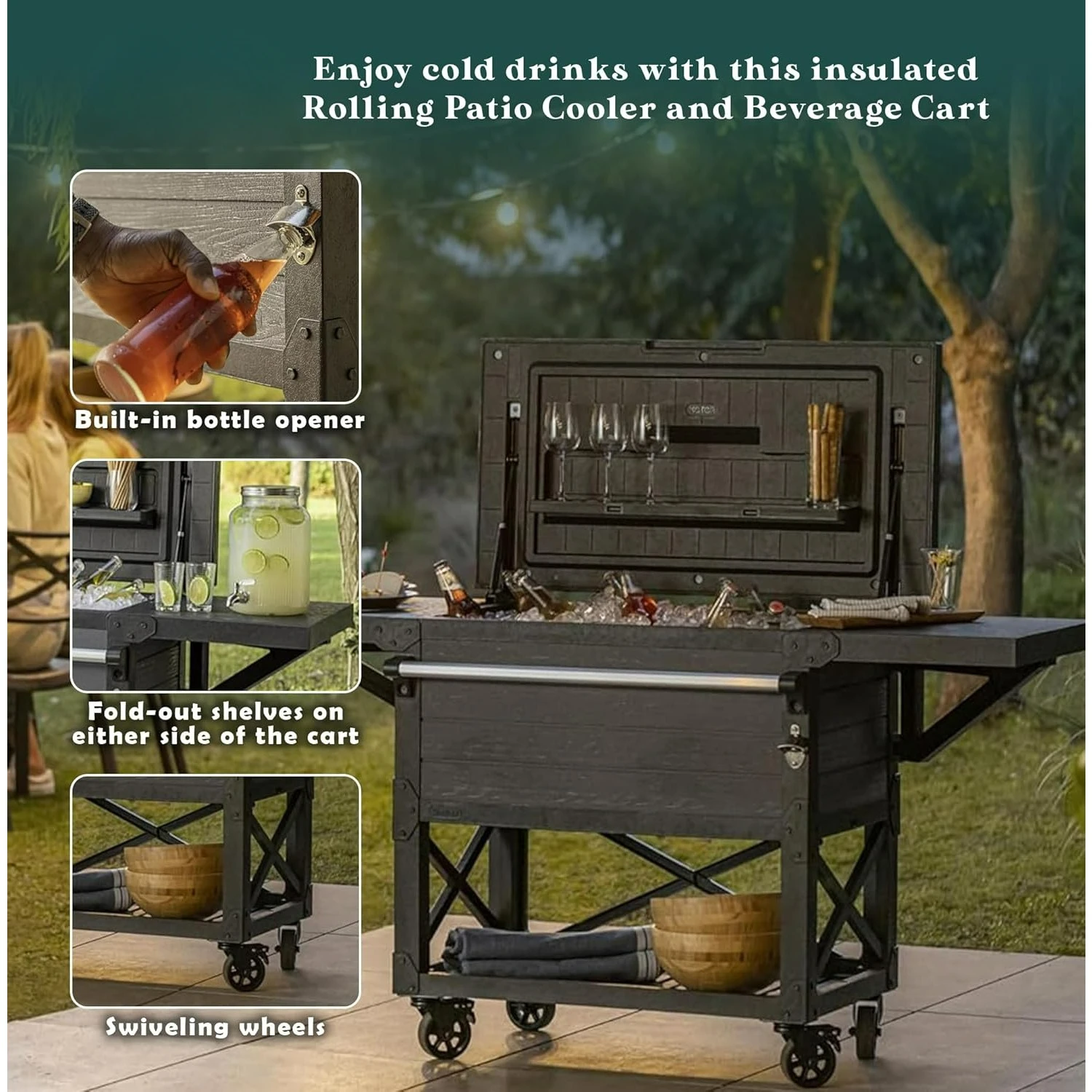 Rolling Ice Cooler Cart 3
