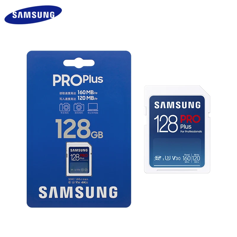 Samsung Sd Pro Ultimate Evo Pro Plus Sd Card 64Gb 128Gb 256Gb U3 V30 4K Read Up To160Mb/S Microsd Sdxc Sd Card Per Fotocamera