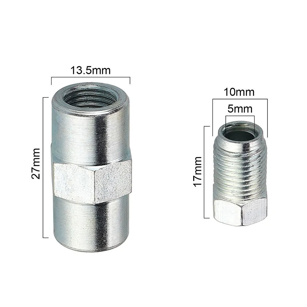 Brake Pipe Hose Brake Line Connector Brake Connecting Insert Brake Line Lock Kit Brake Cable Connector Kit Brake Pipe 2 Qty 2 Way Female Connector With 4 M10 10mm Male Nuts For Inverted Bell Mouth 3/16 