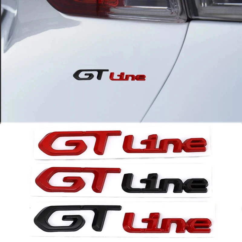 Metal Gt Line Car Badge Posteriore Emblema Coda Adesivo Per Peugeot Gt 206 208 308 307 207 208 3008 407 508 2008 Rcz Gt Line