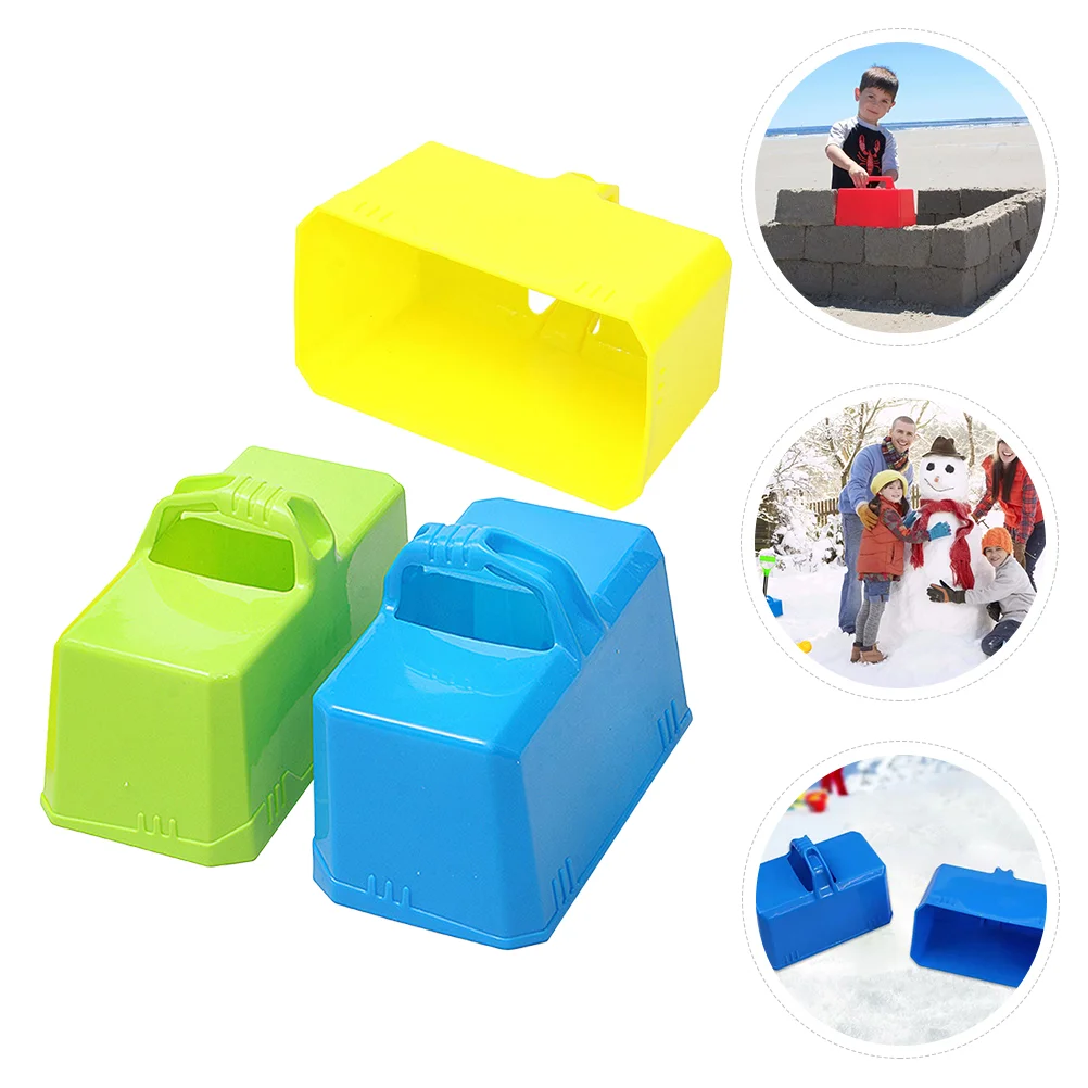 

3 Pcs Brick Model Winter Snow Maker Out Door Toys Outdoor Accessories Mold Mud Making