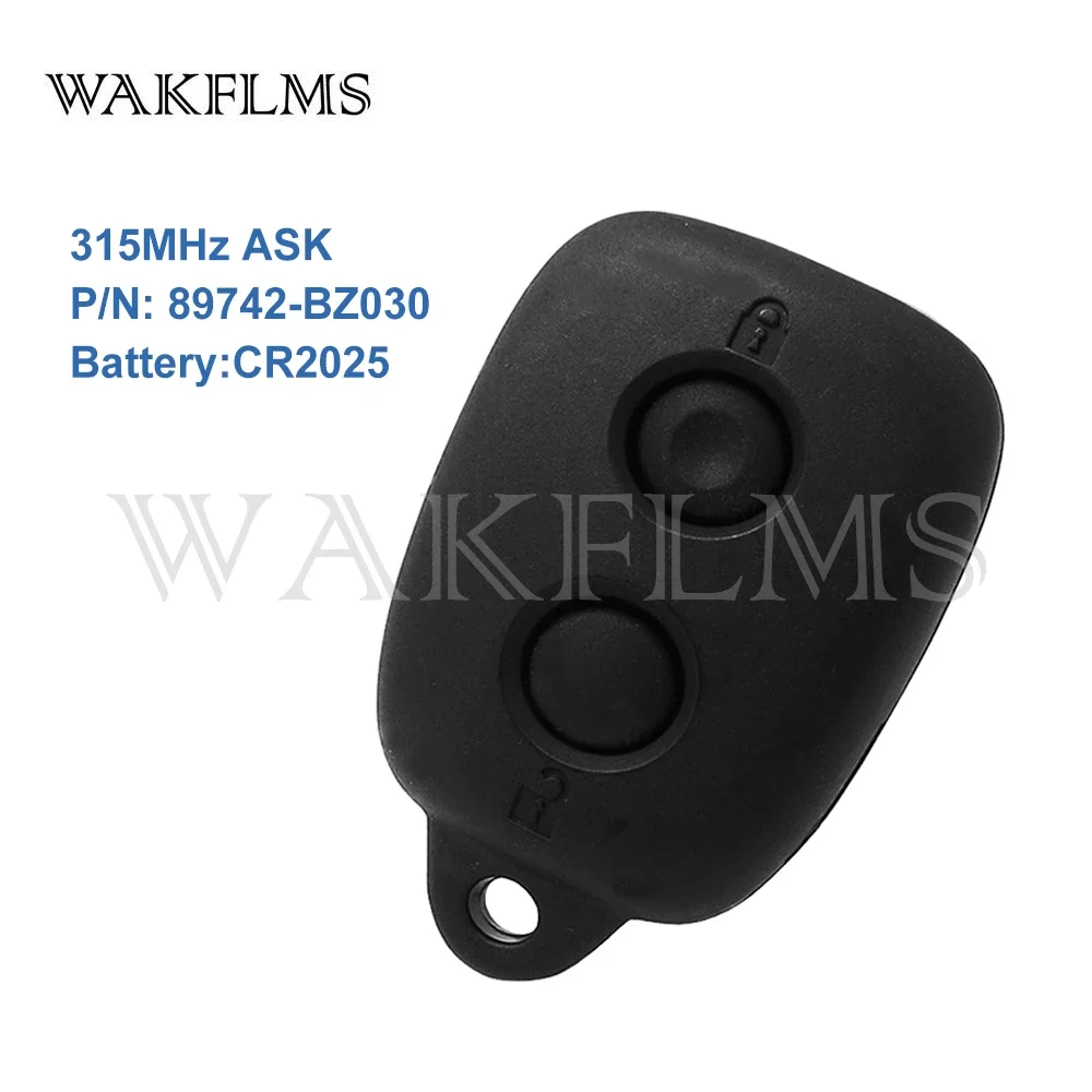 Car Remote Key car remote key car key For Toyota Avanza Rush Remtekey key replacement 2 Buttons Remote Key Control 315MHz