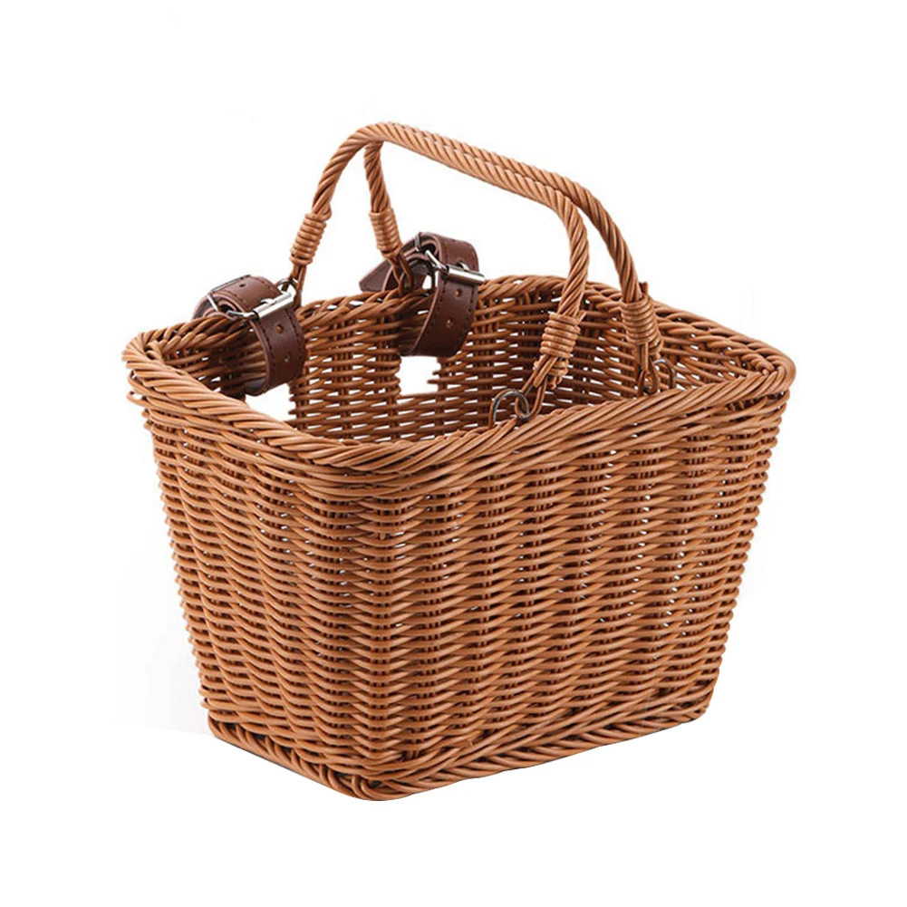 Waterproof Cute Square Bicycle Handlebar Basket with Handles