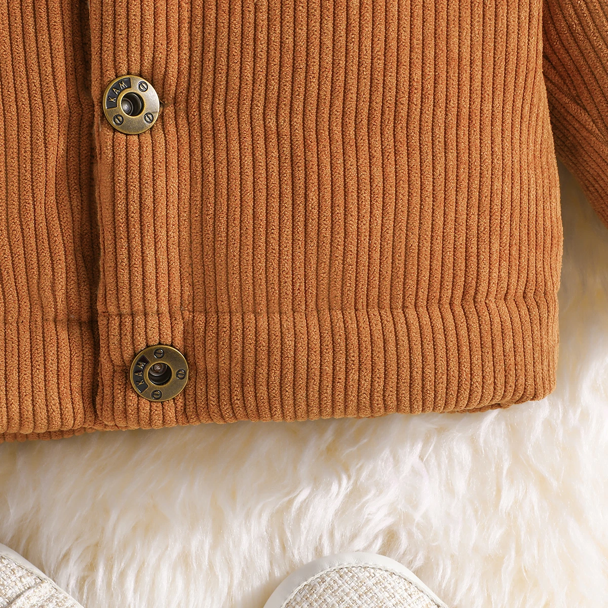 Baby Corduroy Coats For Boys Girls Winter Clothes Brown Jacket For Baby Toddler Newborn Kids Fleece Outerwear Clothes