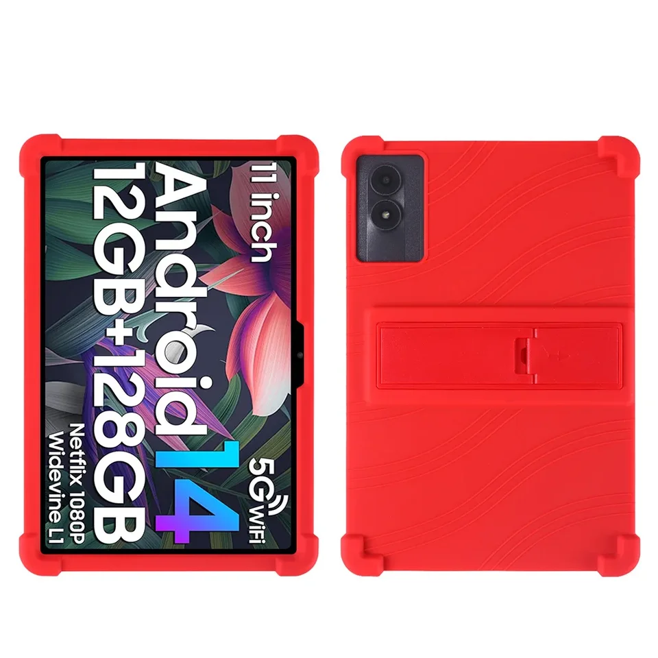 thumbnail image 2 of For Google Pixel Tablet 11-Inch Android Tablet Model Case,Soft Silicone Adjustable Stand Cover Lightweight Kids Friendly,Purple 2 of 11