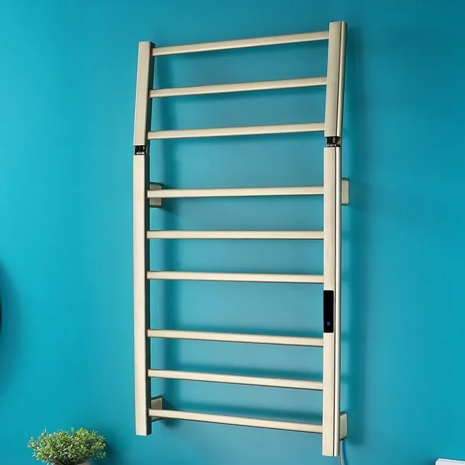 Electric towel rack drying sterilization with storage rack stainless steel bath towel folding touch screen bathroom bar