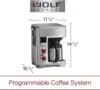 Programmable Coffee Maker System with 10 Cup Thermal Carafe, Built-In Grounds Scale, Removable Reservoir, Red Knob, 5