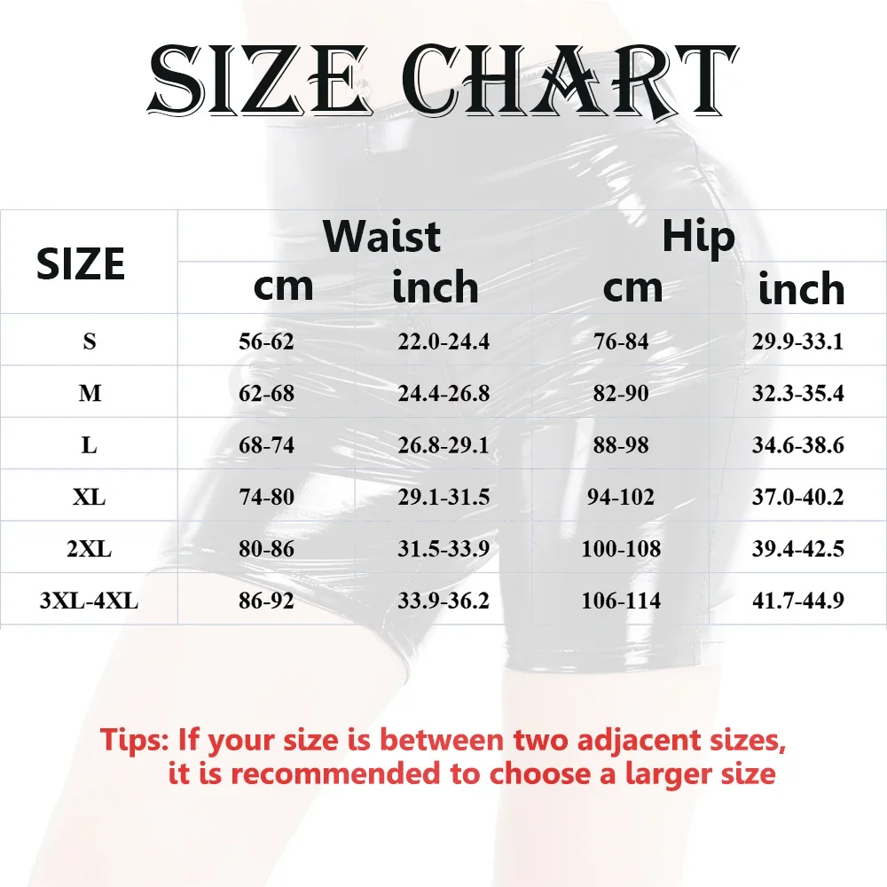 Women's Pole Dance Rave Shorts Faux Leather Short Pants Rave Clothing Zipper Open Crotch Leather Tight Pant Sexy Festival Shorts