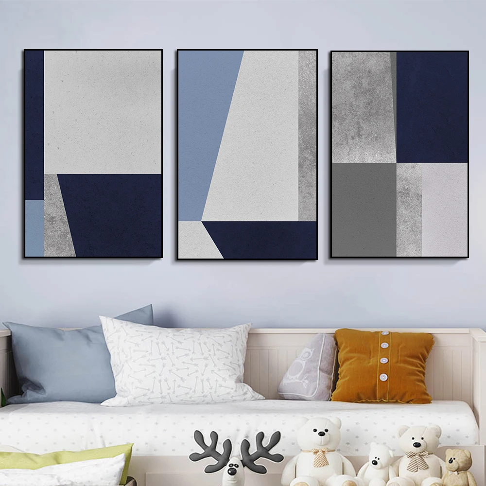 

Nordic Wall Art Mural Geometric Shape Simple Poster And Print Abstract Vintage Canvas Painting Living Room Home Decoration Gift