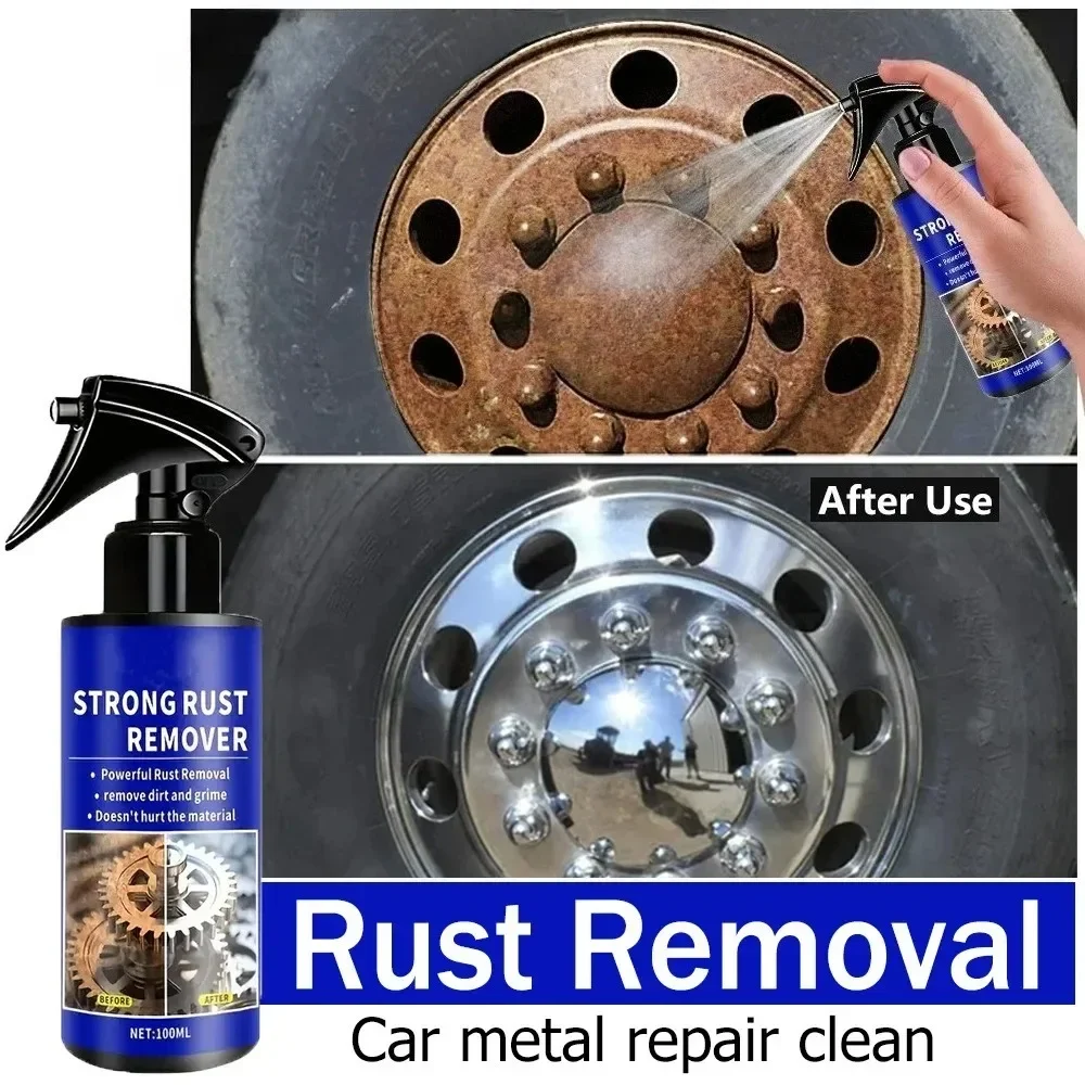 Car Rust Remover Auto Exhaust Pipe Rust Derusting Spray Quickly Wheel Hub Care Clean Metal Iron Prowder Stain Removal Agent