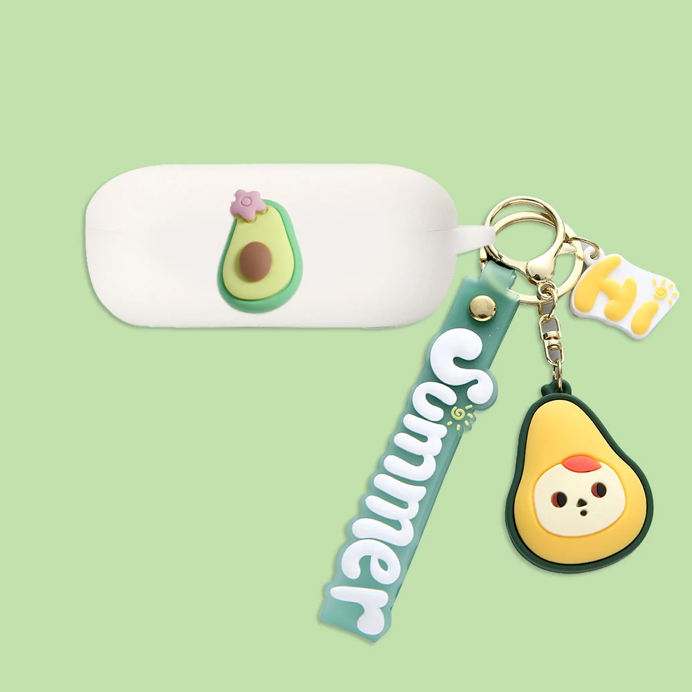 Adorabile Per Anker Soundcore Life P2 Mini /Space A40 Custodia Cute Fruit Avocado Chain Cover Custodia In Silicone Per Auricolari