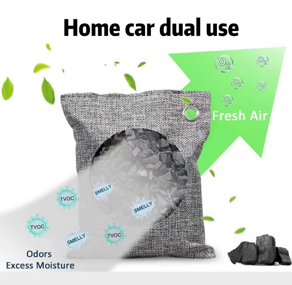 Bamboo charcoal bag, household formaldehyde removal, car carbon bag, odor removal wardrobe, dehumidification and moisture-proof