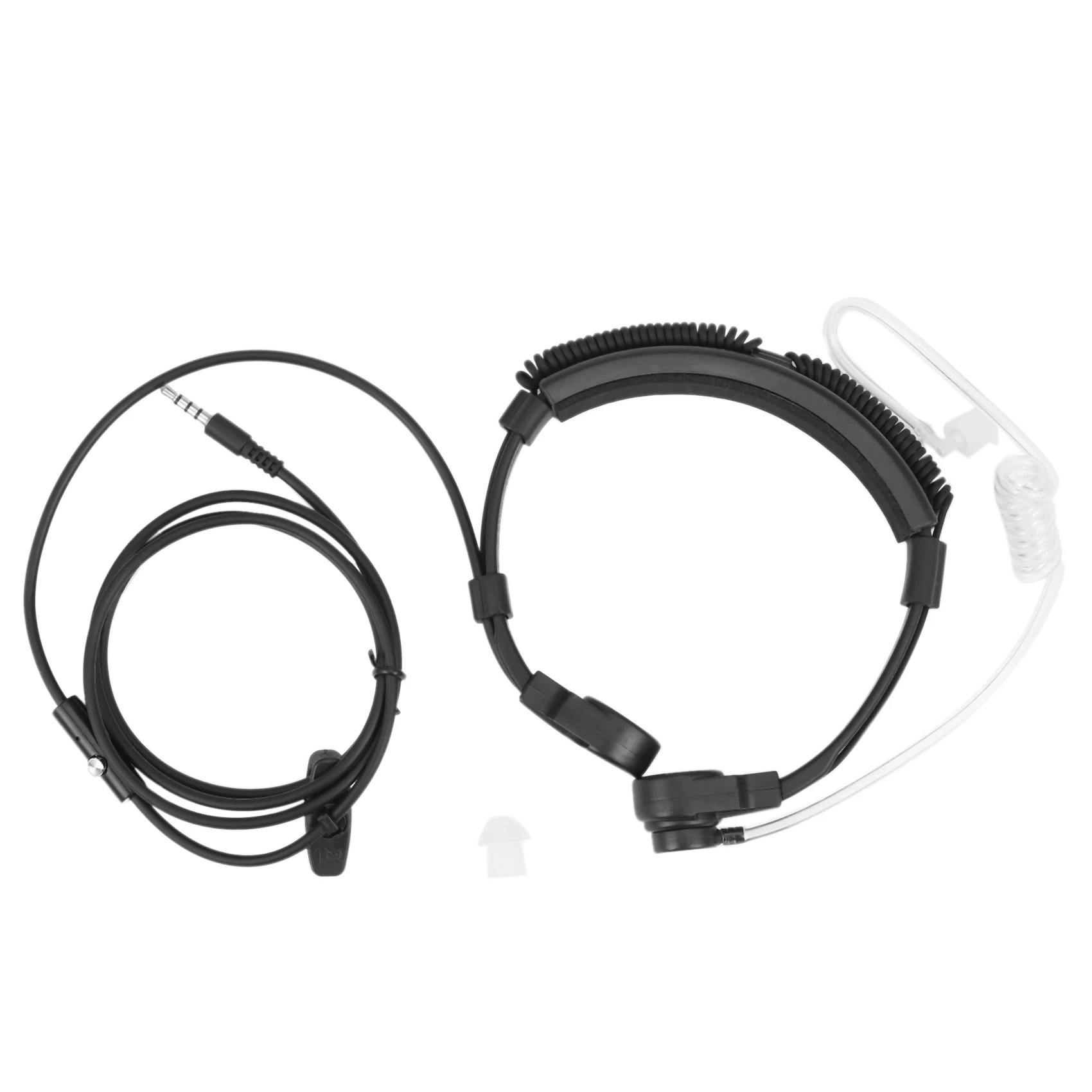 3.5mm plug Tactical-Throat Microphone earphone Covert Adjustable Air Tube Headset with Throat Mic for smartphones | Электроника