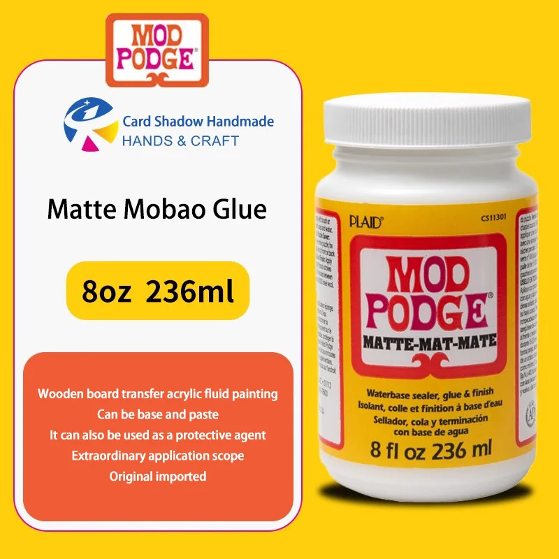 Mod Podge Matte 8 Oz - Colla Adesiva Per Decoupage, Artigianale, A Base D'acqua E Vernice Sigillante